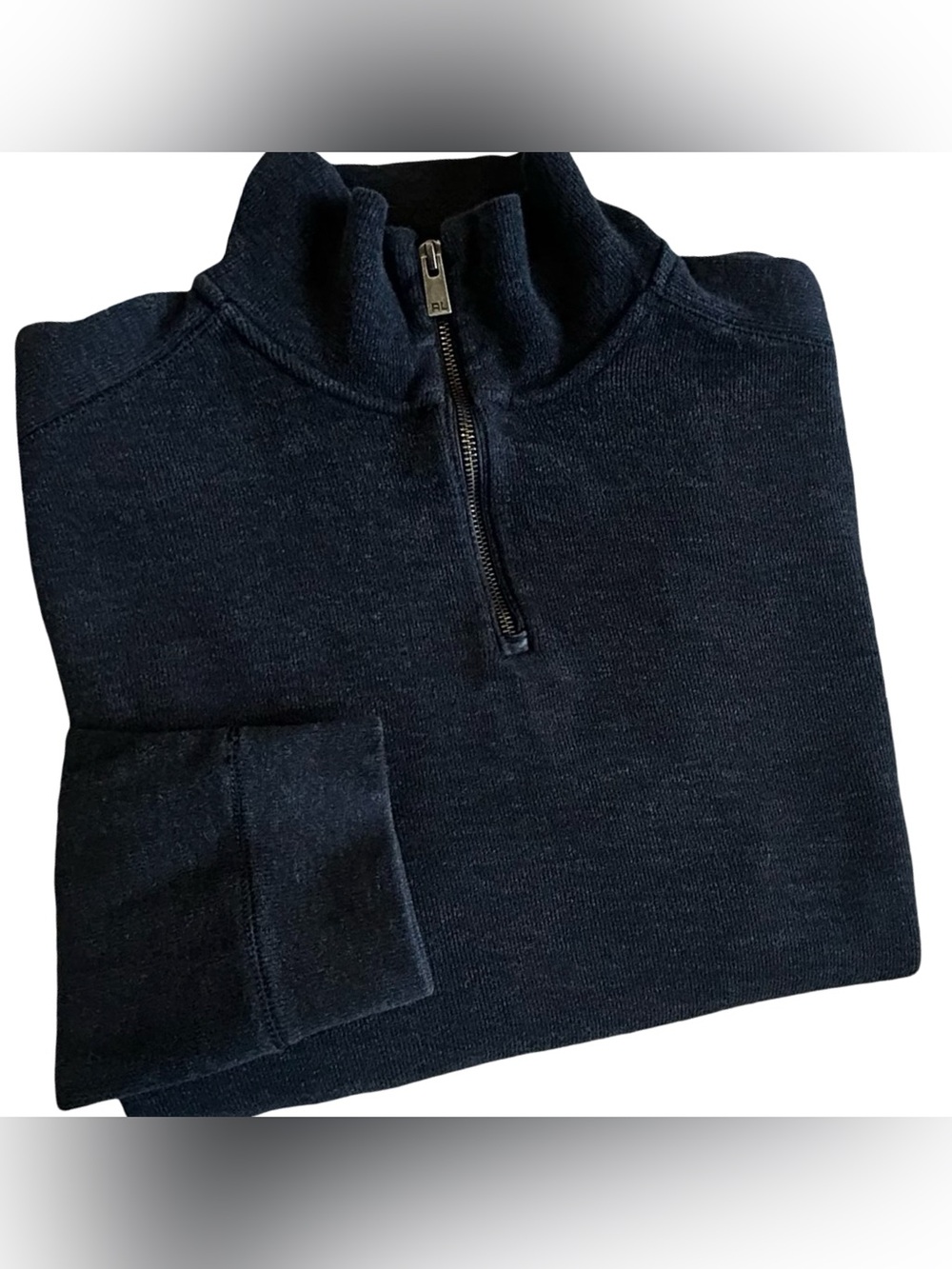 Men's Half-Zip Navy Sweater